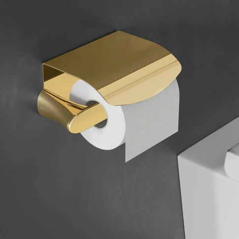 Toalettpappershållare med Lock Amador Guld